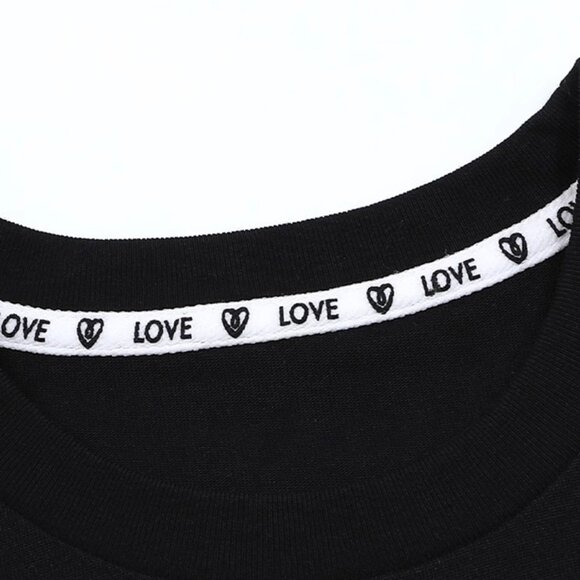 B.Sure Black Short-Sleeved Plaid Trousers Suit - Picture 3 of 4